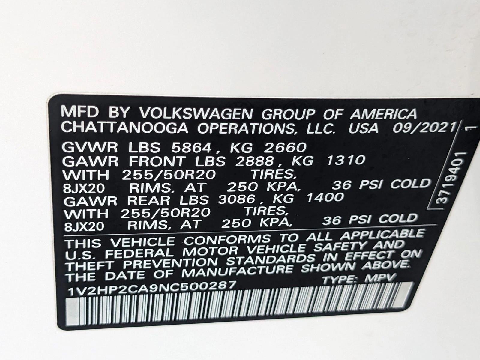 2022 Volkswagen Atlas 2.0T SE w/Technology