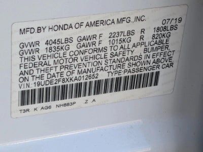 2019 Acura ILX w/Premium/A-Spec Pkg