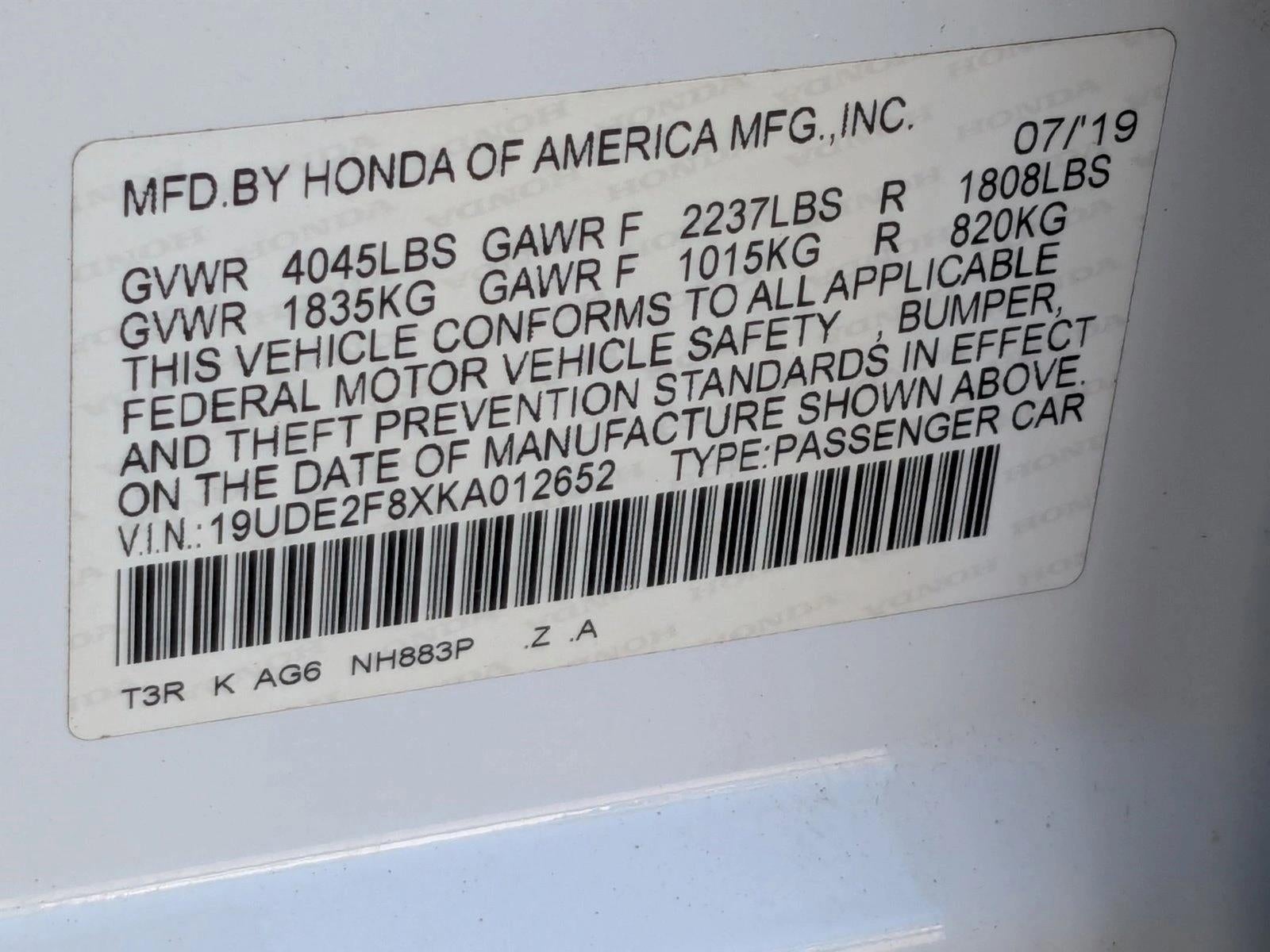 2019 Acura ILX w/Premium/A-Spec Pkg