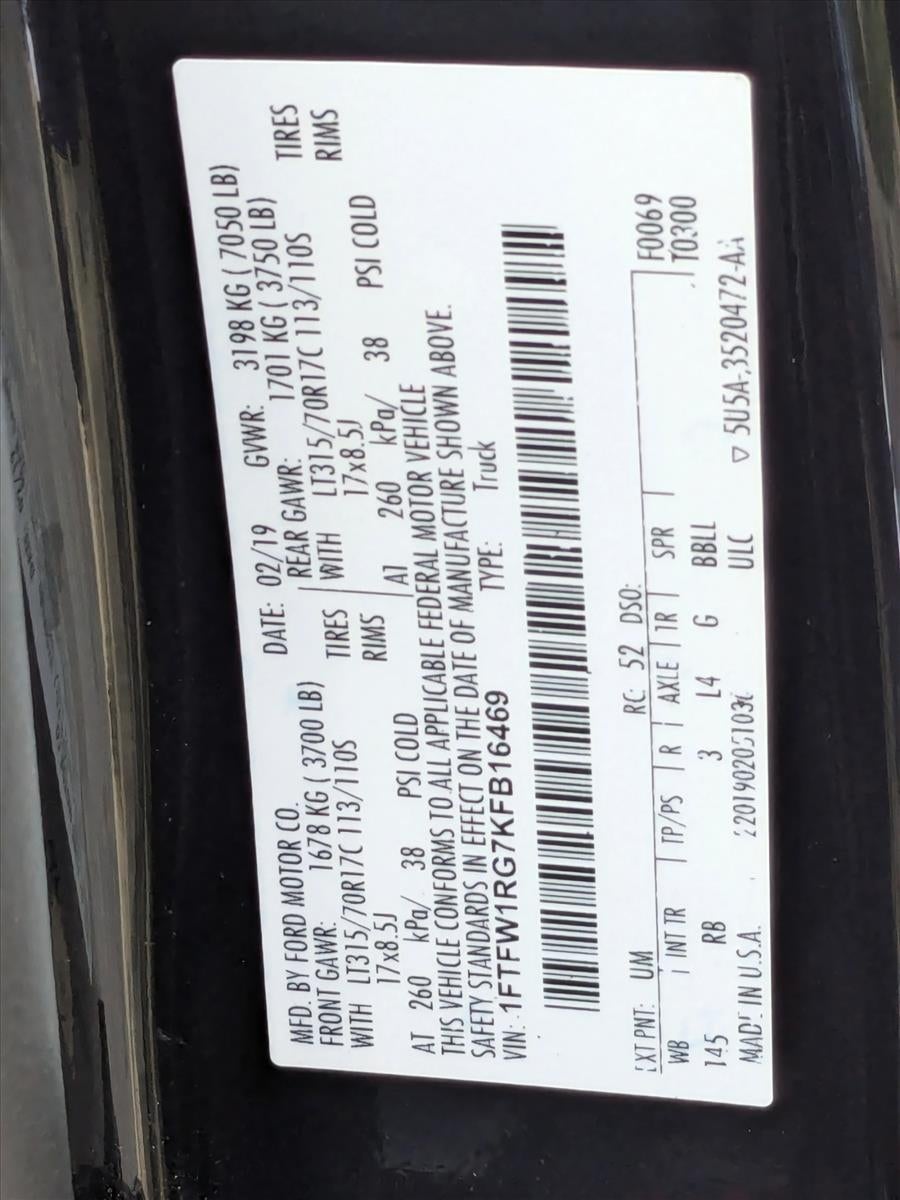 2019 Ford F-150 Raptor