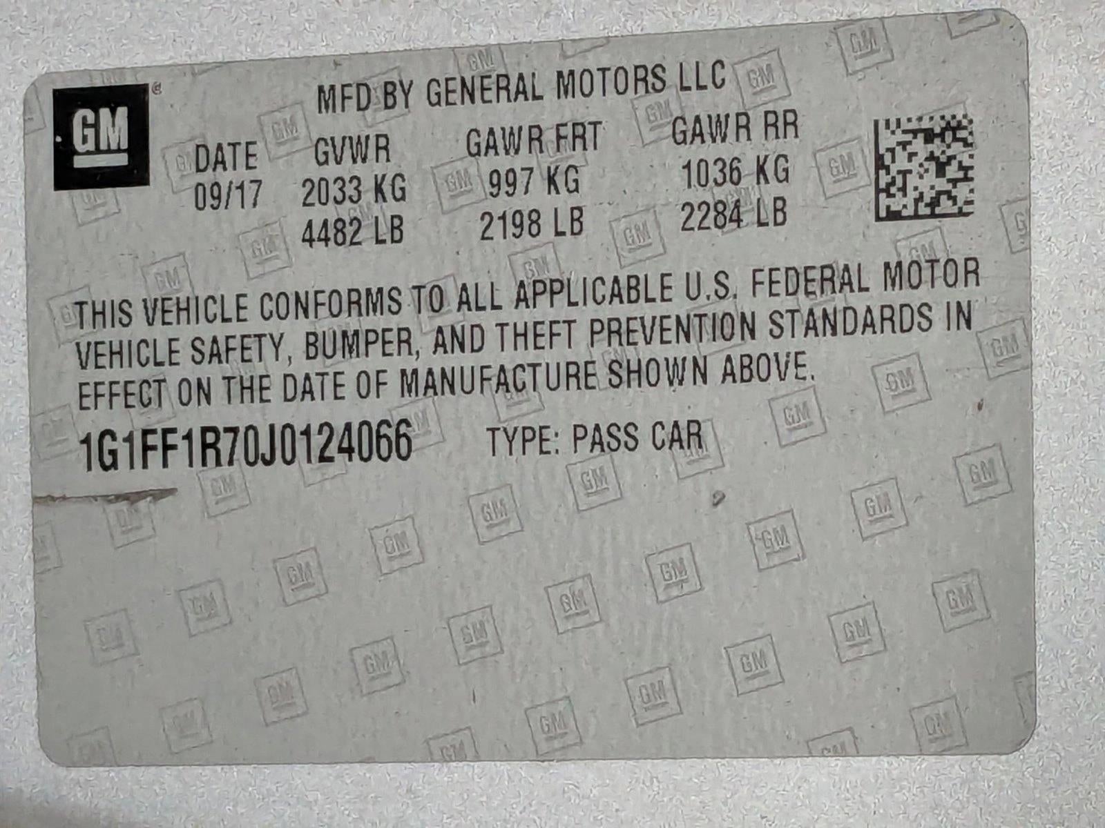 2018 Chevrolet Camaro 1SS