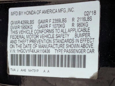 2018 Honda Accord Sedan EX 1.5T