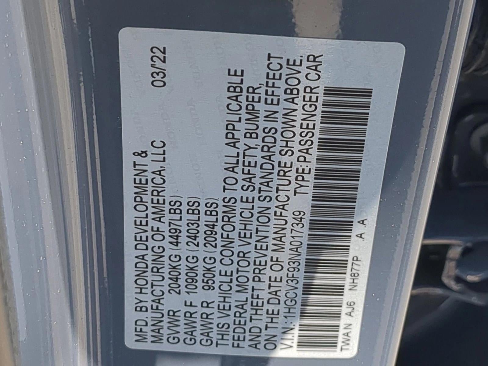2022 Honda Accord Hybrid Touring