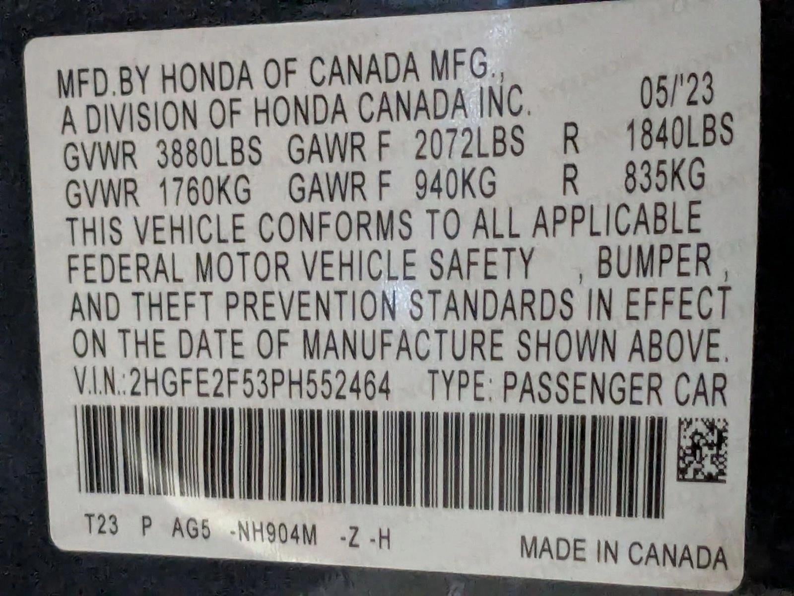 2023 Honda Civic Sedan Sport
