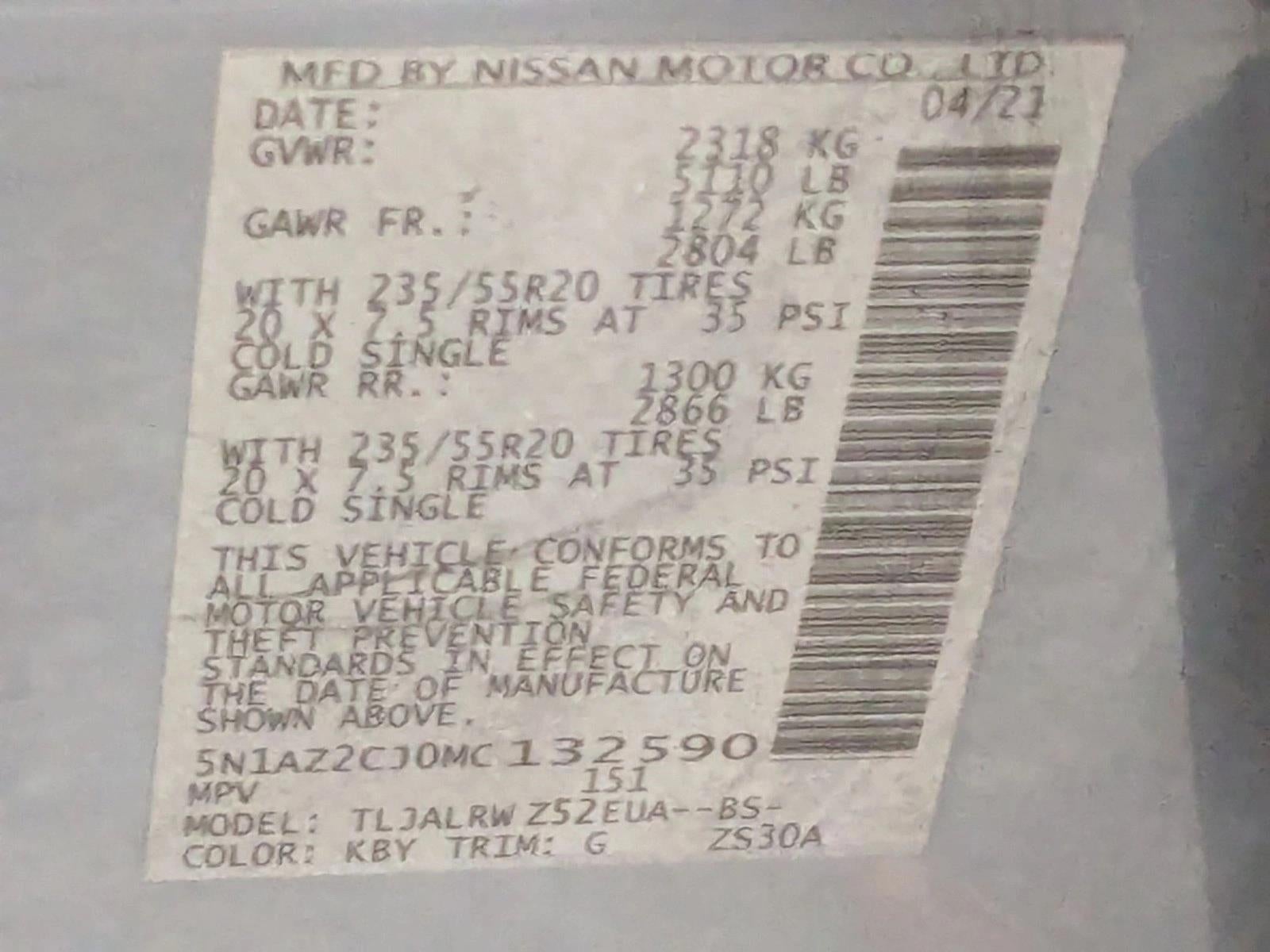 2021 Nissan Murano SL FWD