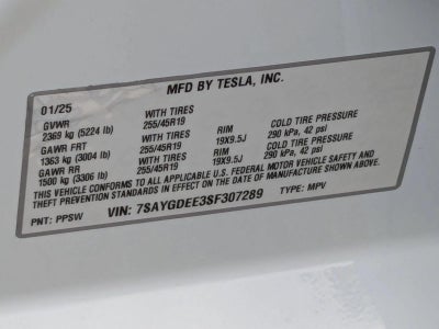 2025 Tesla Model Y Long Range Dual Motor All-Wheel Drive