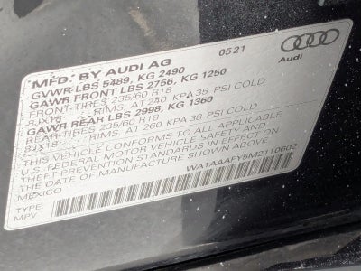 2021 Audi Q5 Premium 45 TFSI quattro S tronic
