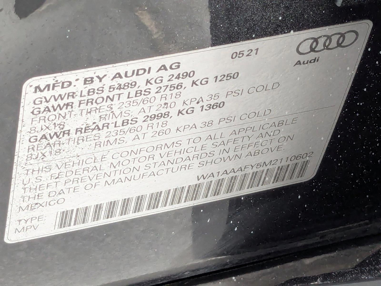 2021 Audi Q5 Premium 45 TFSI quattro S tronic