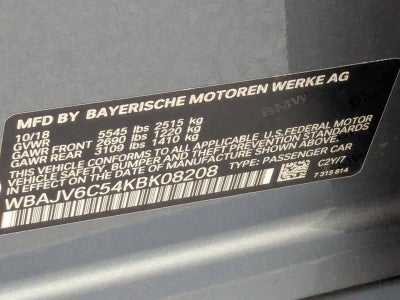 2019 BMW 640i Gran Turismo xDrive