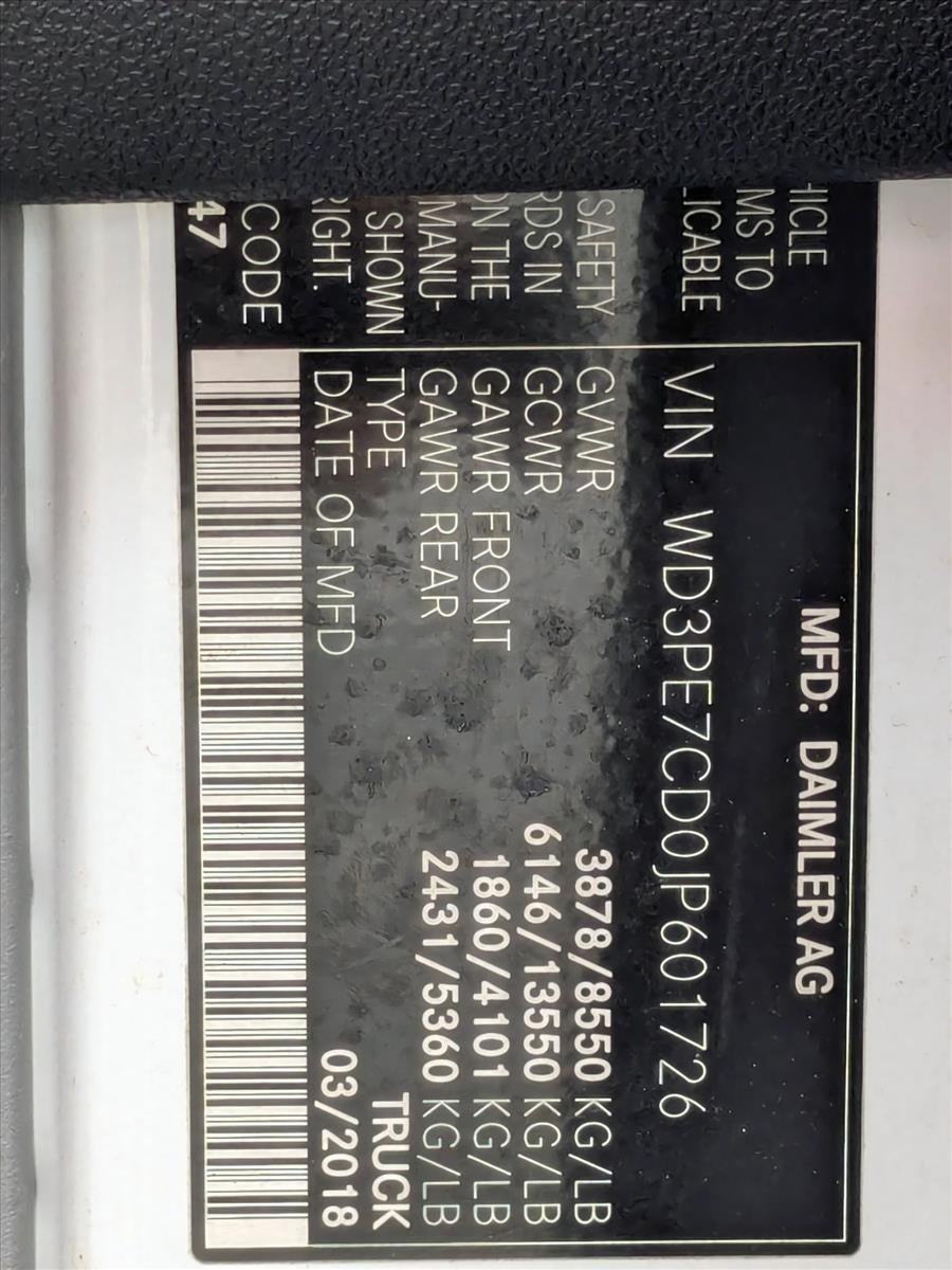 2018 Mercedes-Benz Sprinter Cargo Van Worker