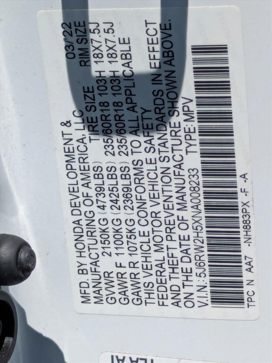 2022 Honda CR-V AWD EX