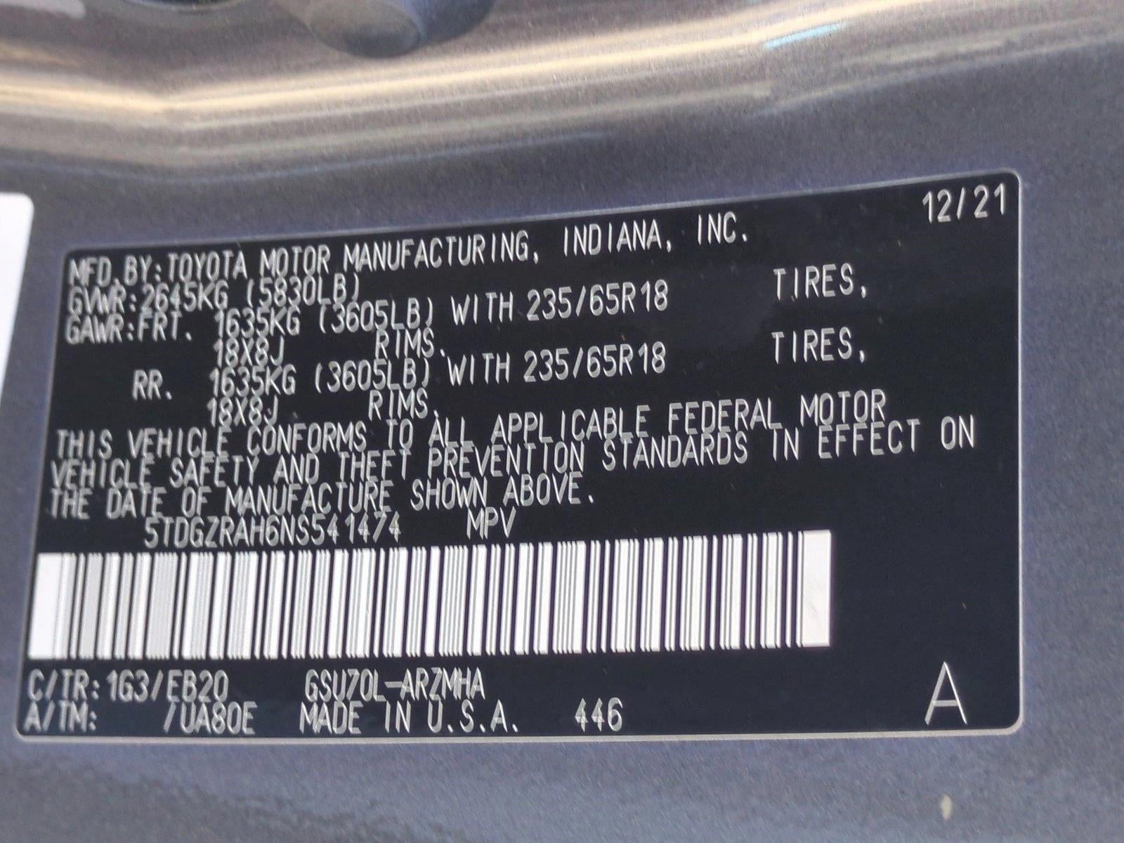 2022 Toyota Highlander XLE