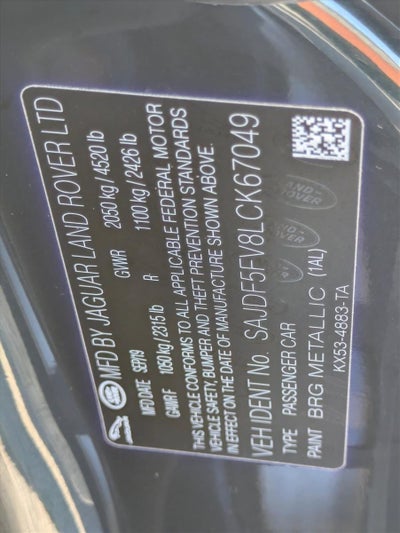 2020 Jaguar F-TYPE R-Dynamic