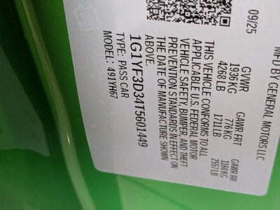 2026 Chevrolet Corvette Z06 3LZ