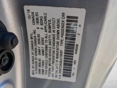 2018 Honda Civic Si Coupe 