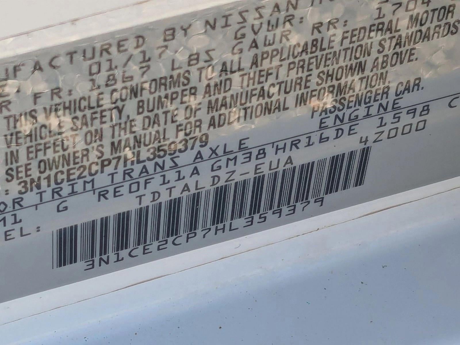 2017 Nissan Versa Note SV