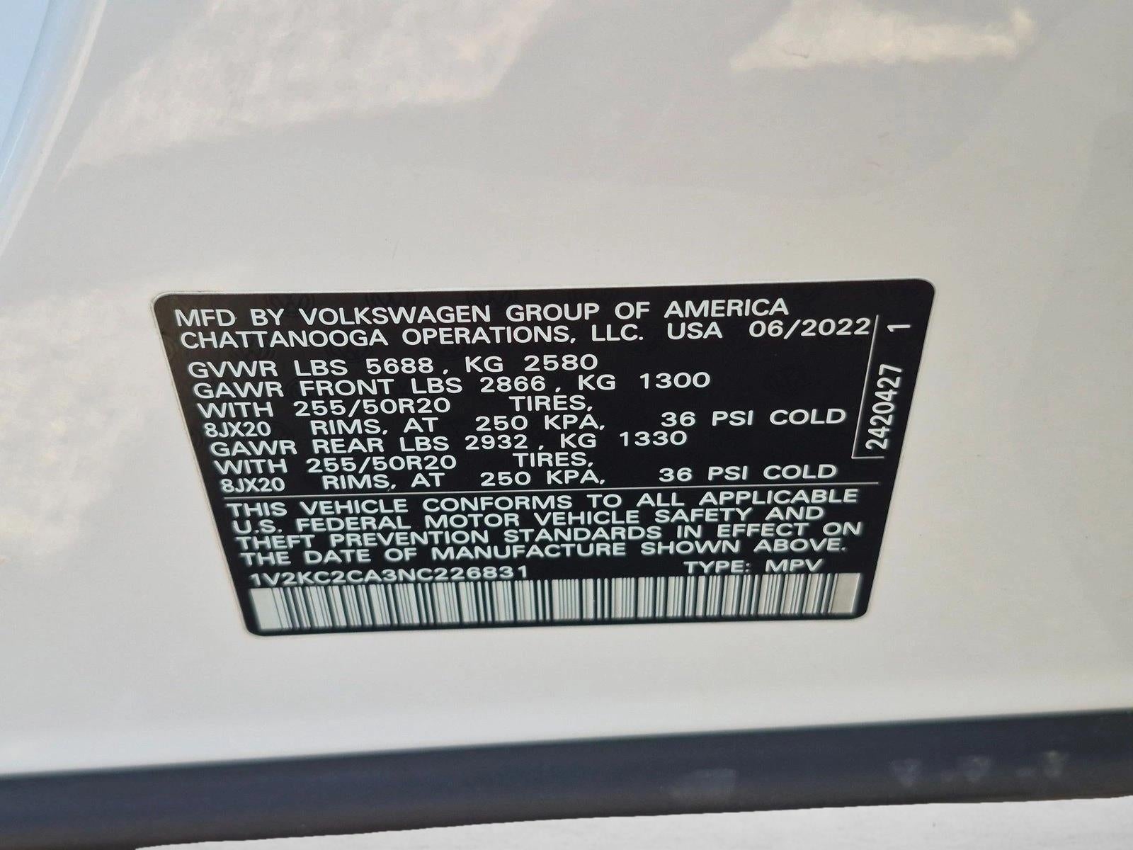 2022 Volkswagen Atlas Cross Sport 2.0T SE w/Technology