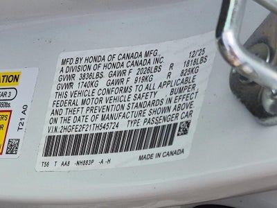 2026 Honda Civic Sedan LX
