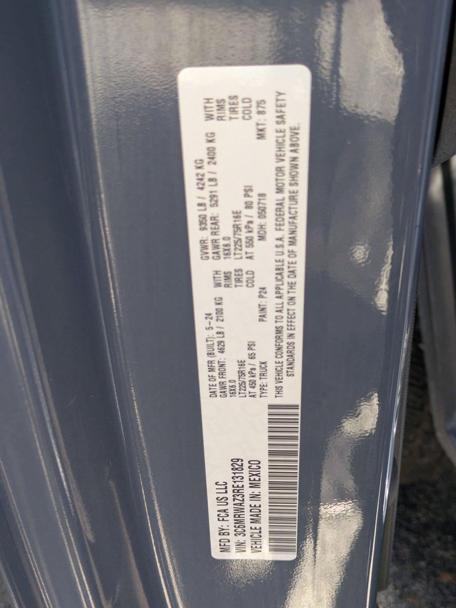 2024 RAM ProMaster Delivery Van BE Base