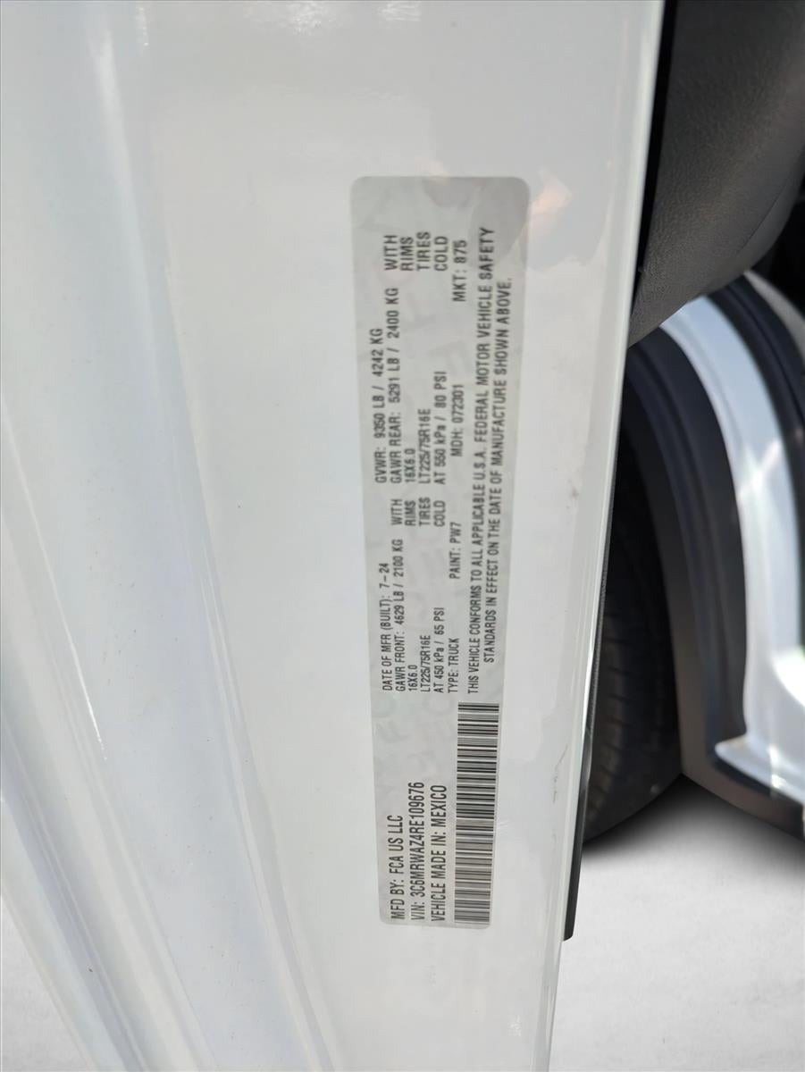 2024 RAM ProMaster 3500 Delivery Van BEV Base