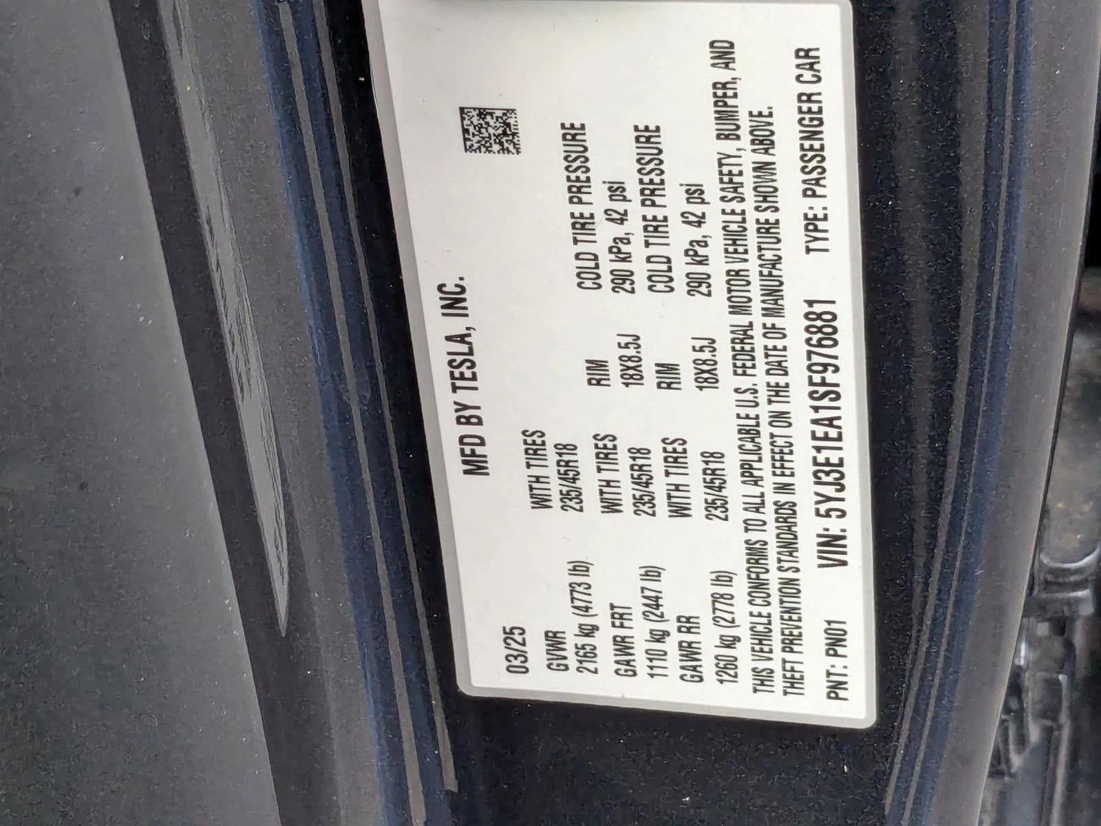 2025 Tesla Model 3 Long Range