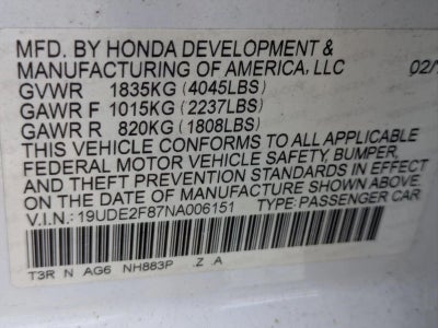 2022 Acura ILX Sedan w/Premium/A-SPEC Package