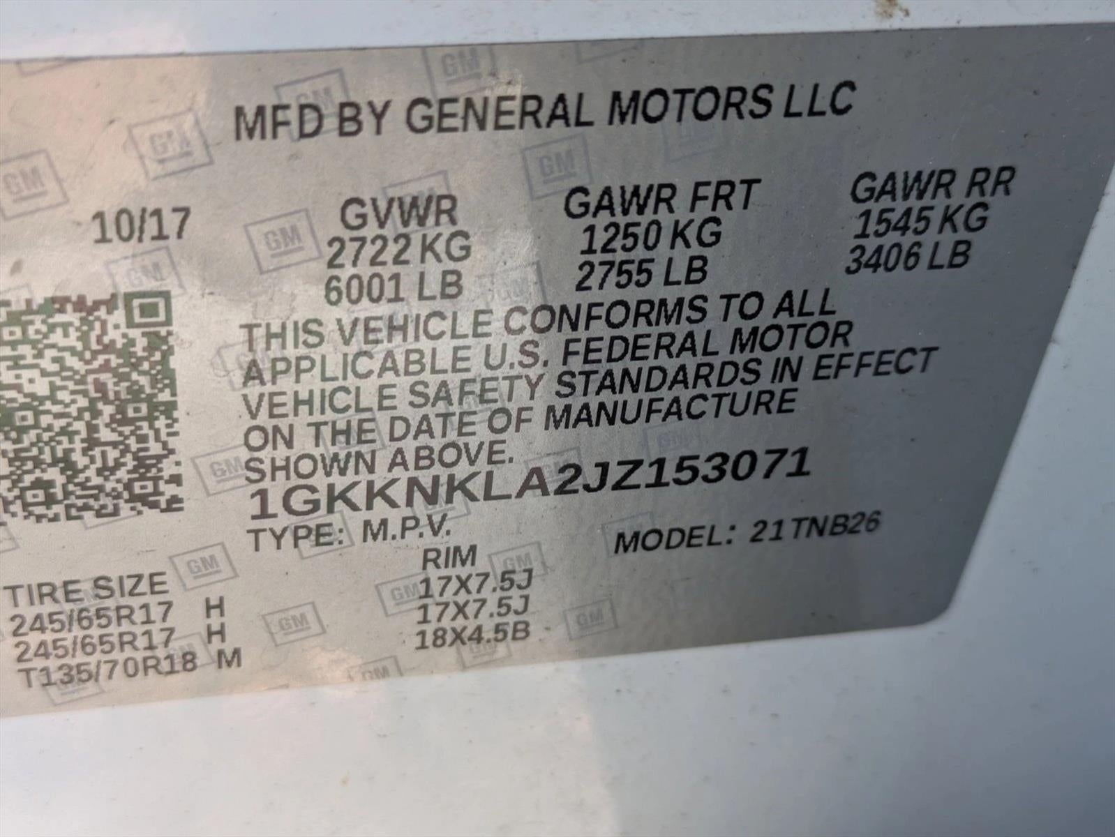 2018 GMC Acadia FWD SLE-1