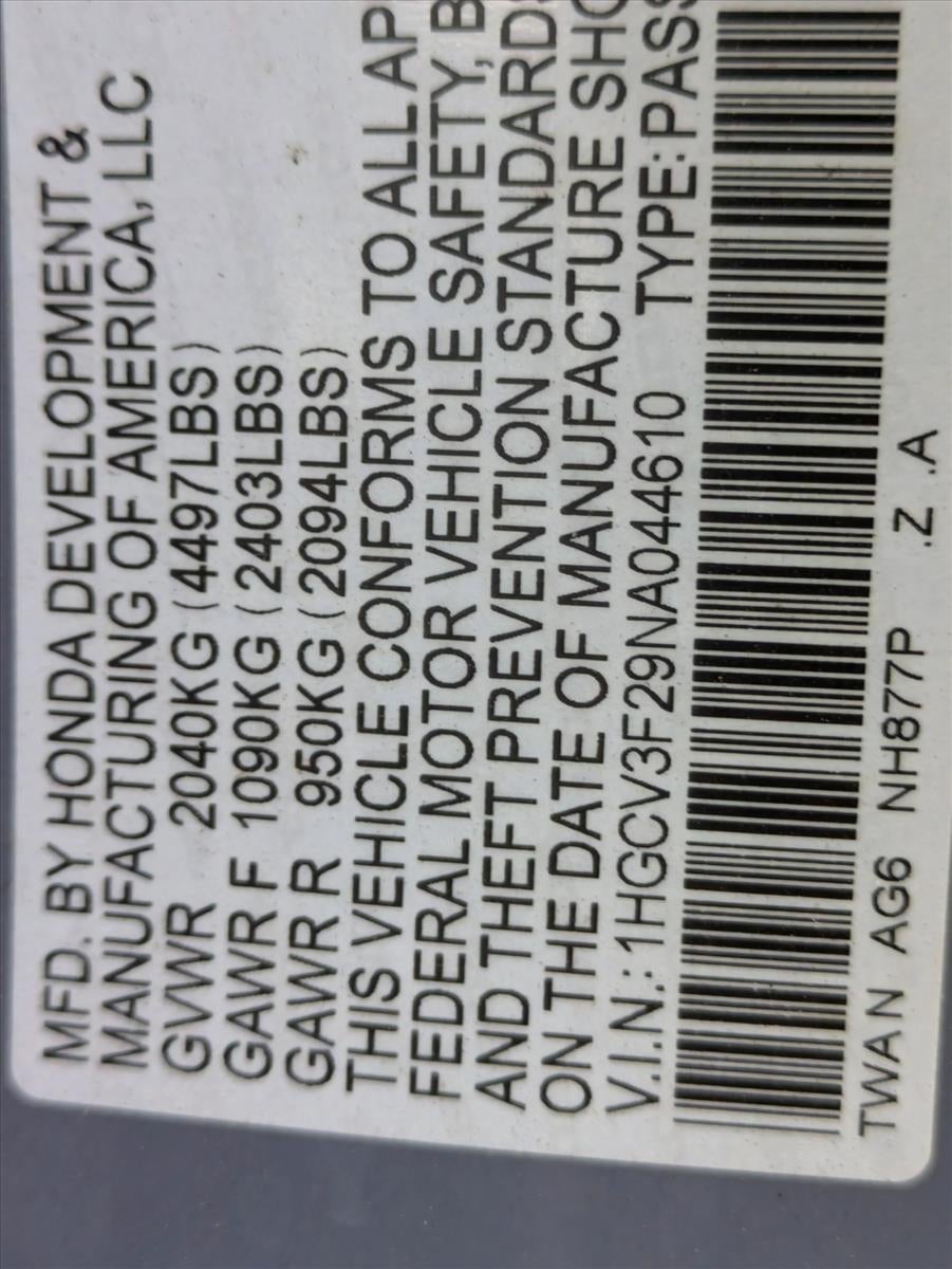 2022 Honda Accord Hybrid Sport Sedan