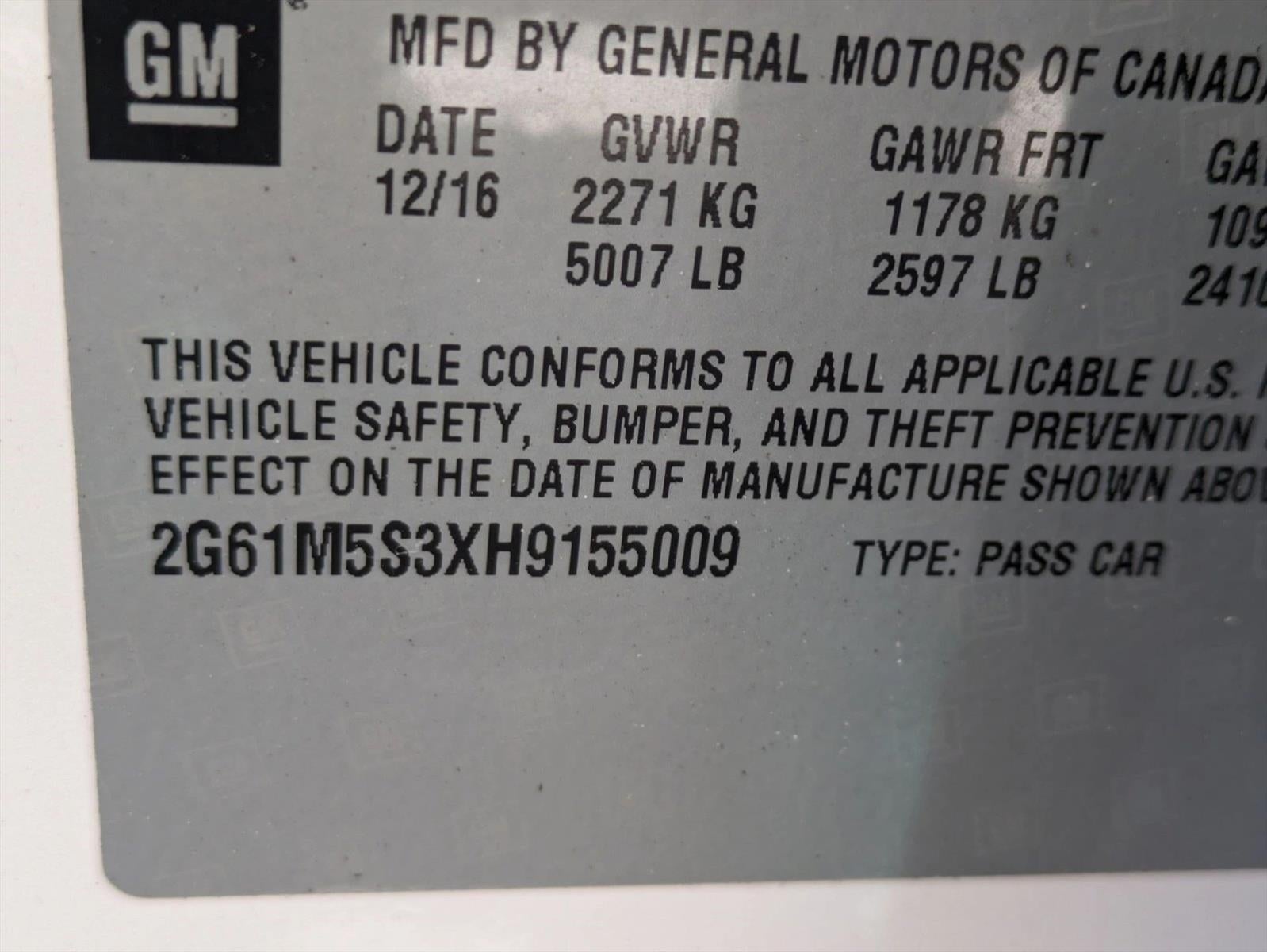 2017 Cadillac XTS 3.6L V6 FWD Luxury