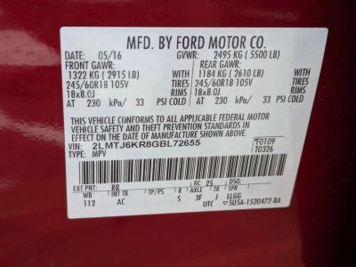 2016 Lincoln MKX FWD 4dr Select