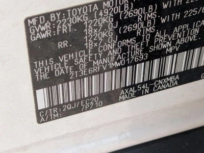 2021 Toyota RAV4 Hybrid XSE AWD (Natl)