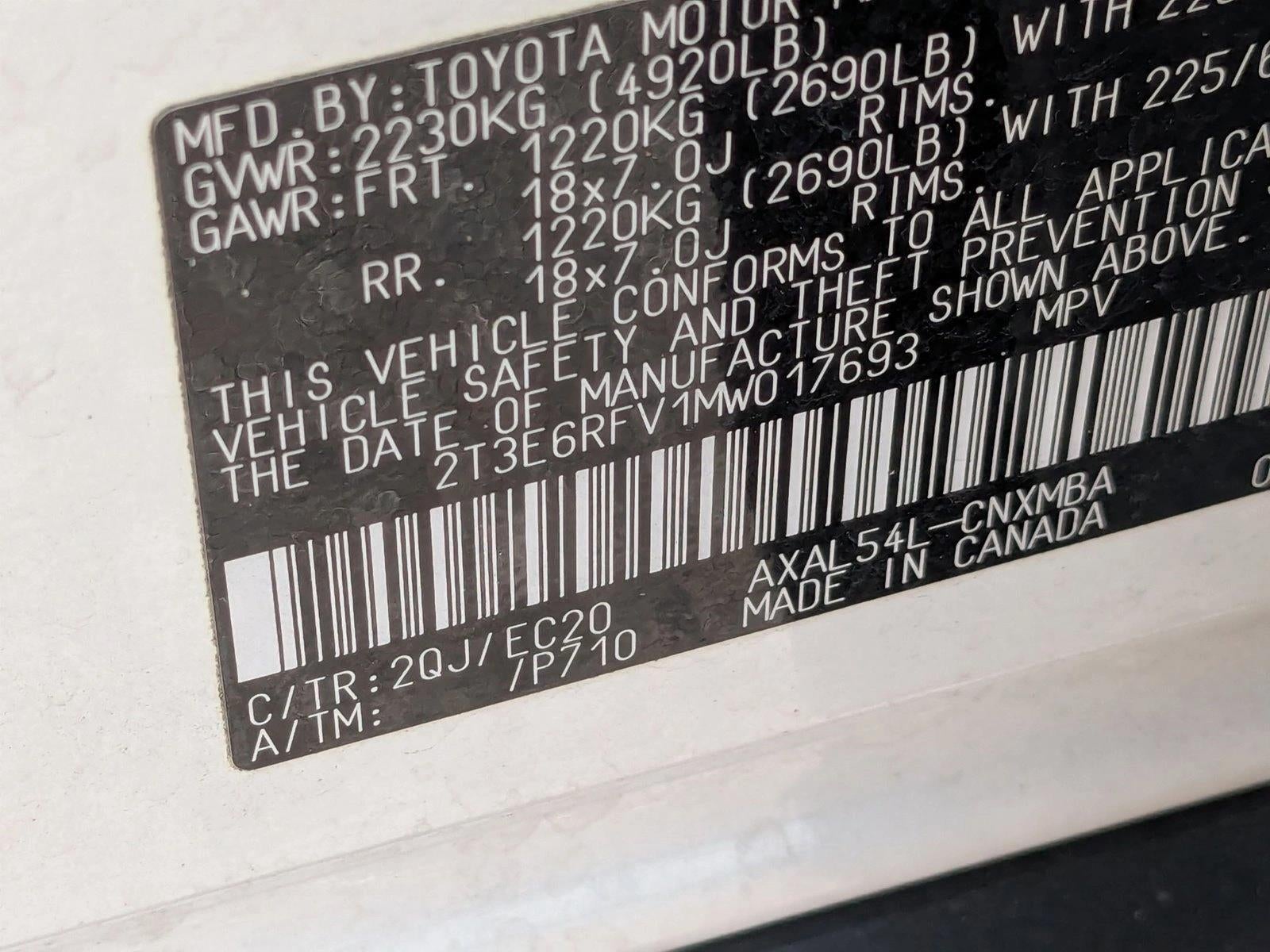 2021 Toyota RAV4 Hybrid XSE AWD (Natl)