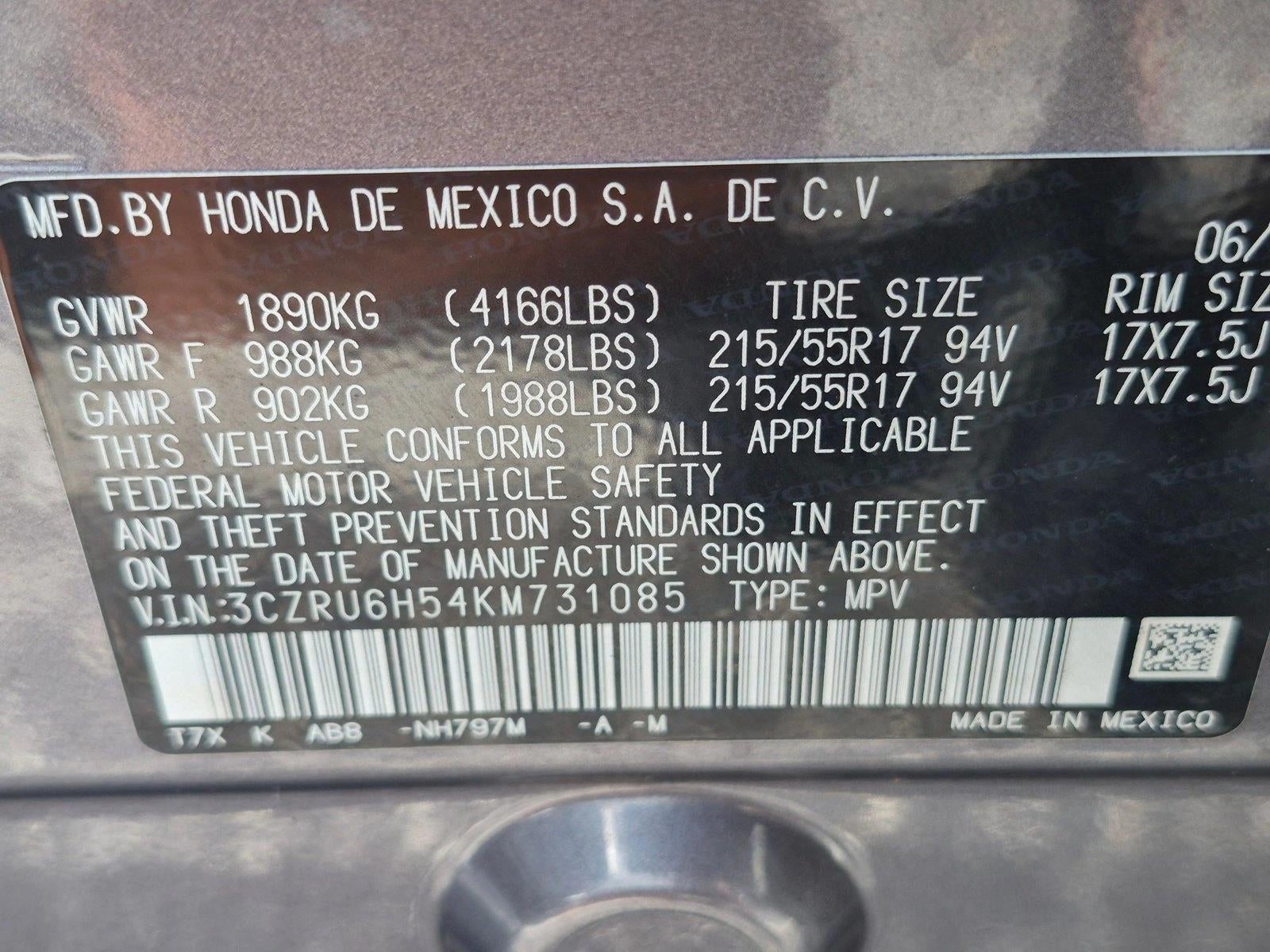 2019 Honda HR-V EX AWD CVT