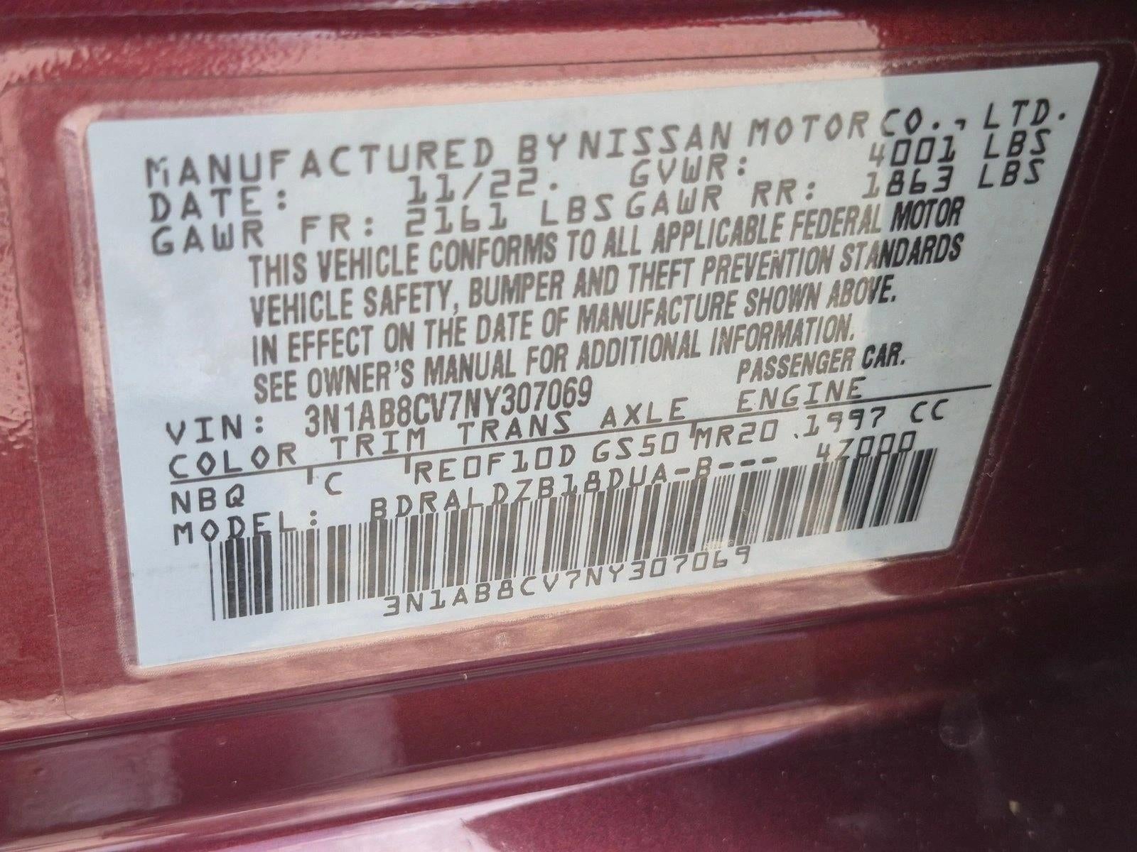 2022 Nissan Sentra SV CVT