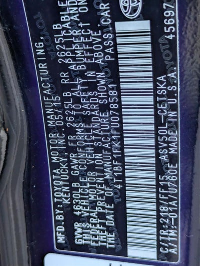 2015 Toyota Camry 4dr Sdn I4 Auto SE (SE)