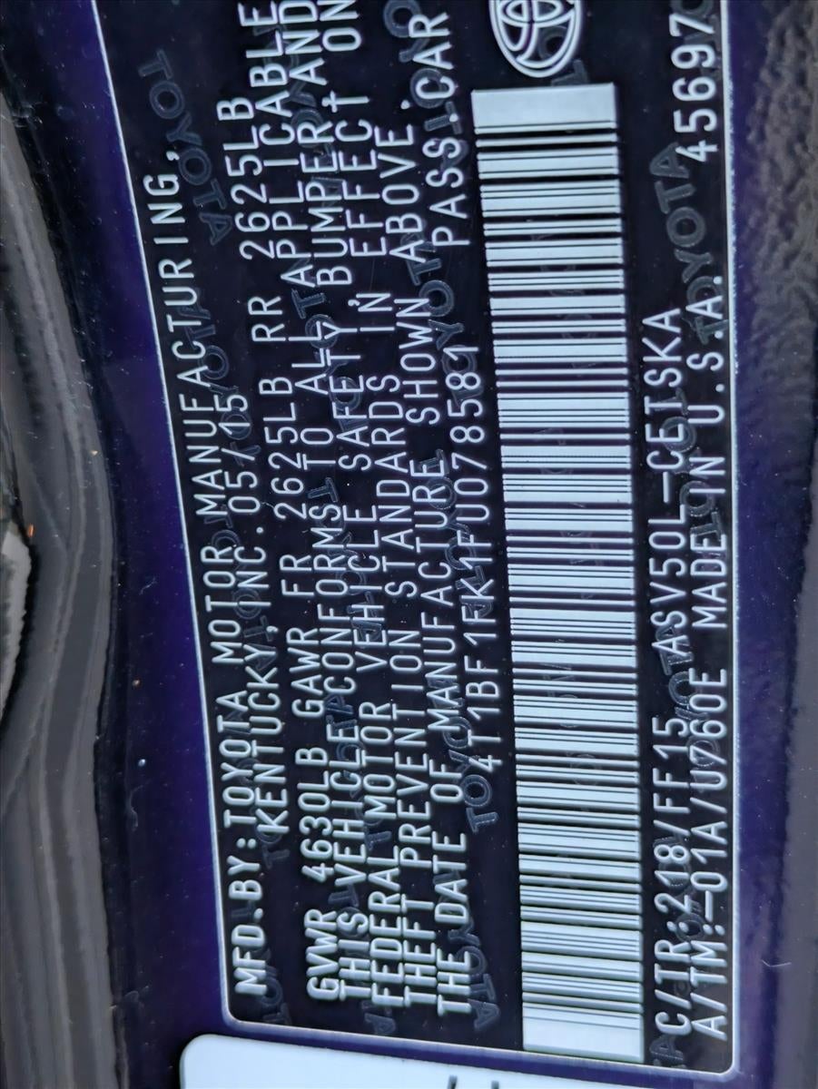 2015 Toyota Camry 4dr Sdn I4 Auto SE (SE)