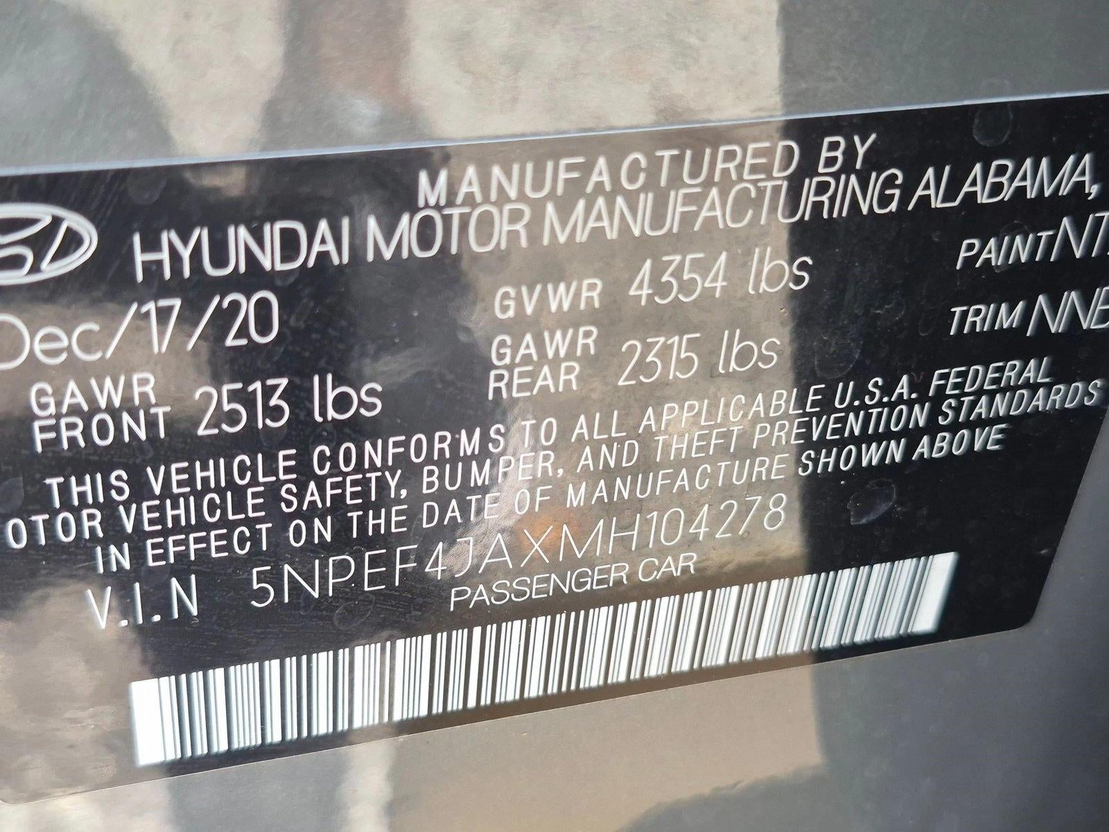 2021 Hyundai SONATA SEL 2.5L