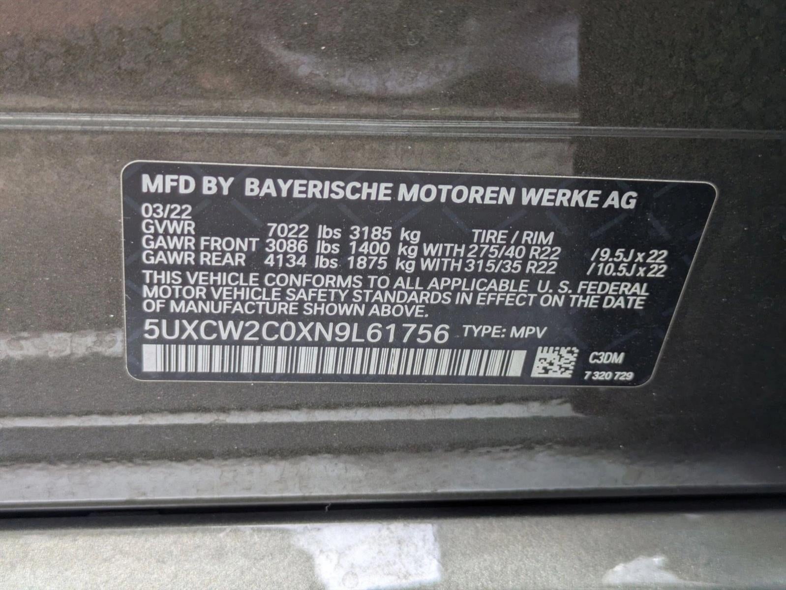 2022 BMW X7 xDrive40i Sports Activity Vehicle