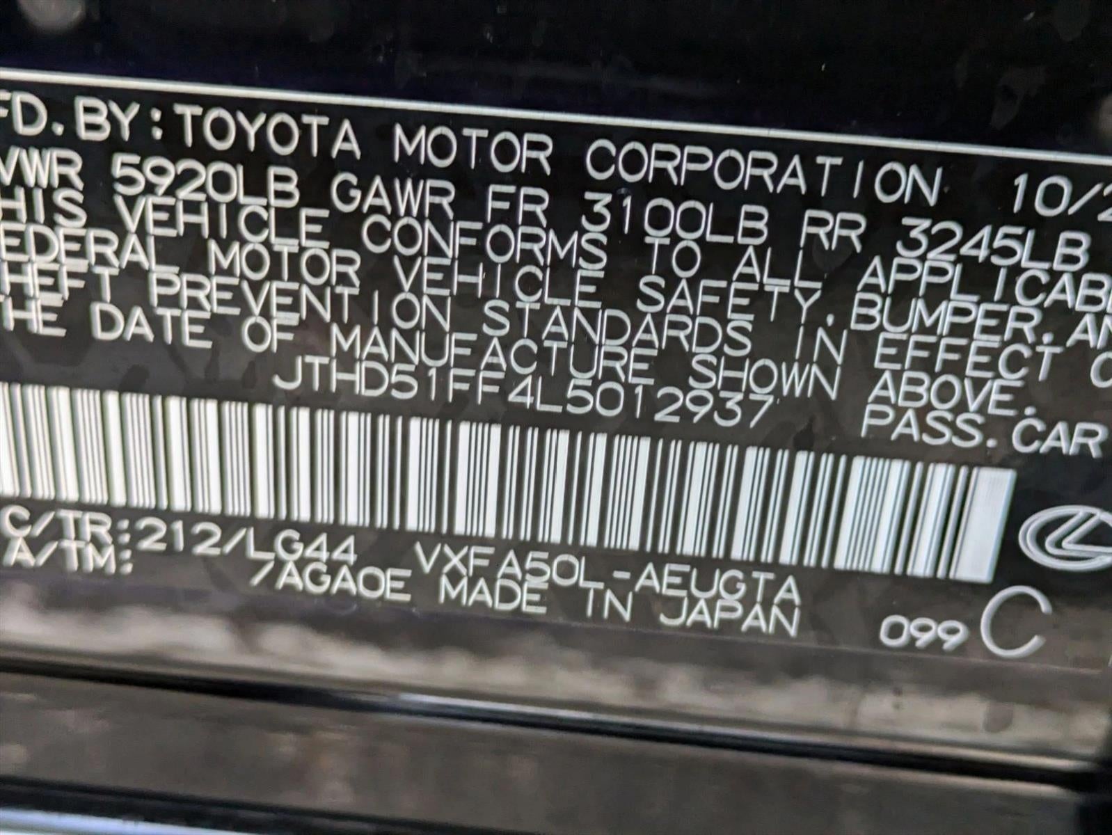 2020 Lexus LS 500 RWD