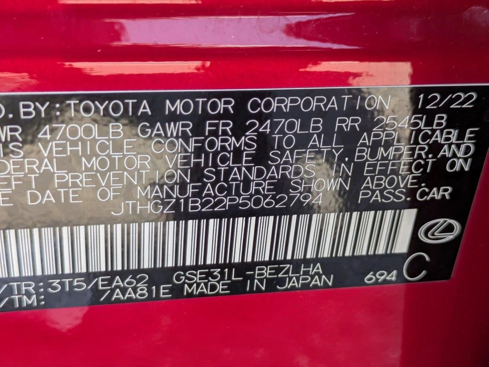 2023 Lexus IS 350 F SPORT RWD