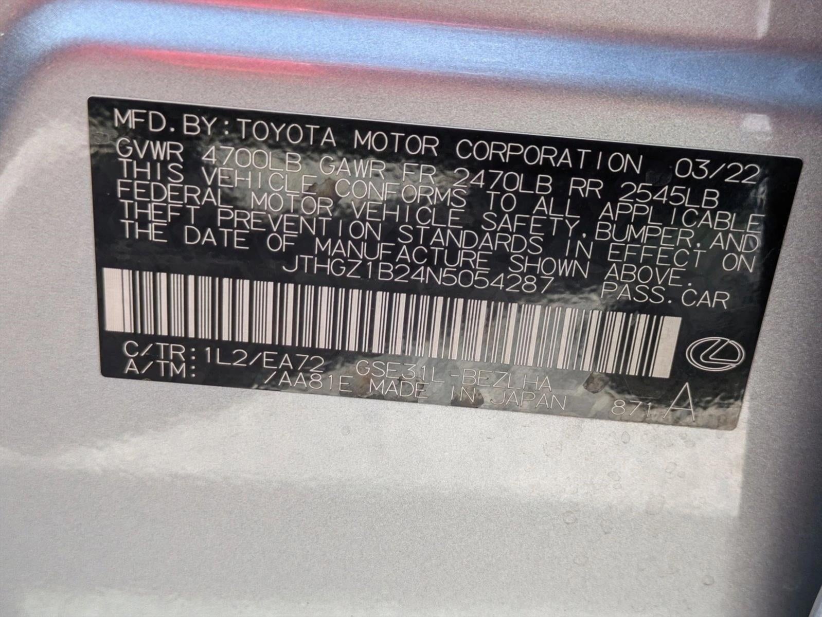 2022 Lexus IS 350 F SPORT RWD