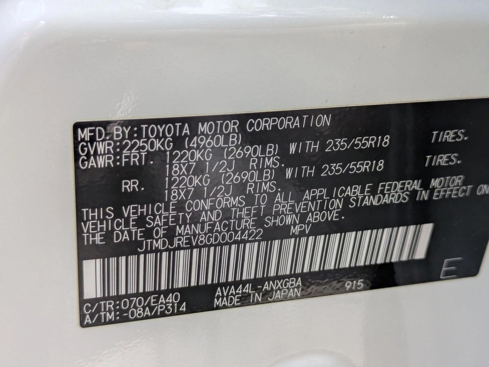 2016 Toyota RAV4 Hybrid AWD 4dr Limited (Natl)