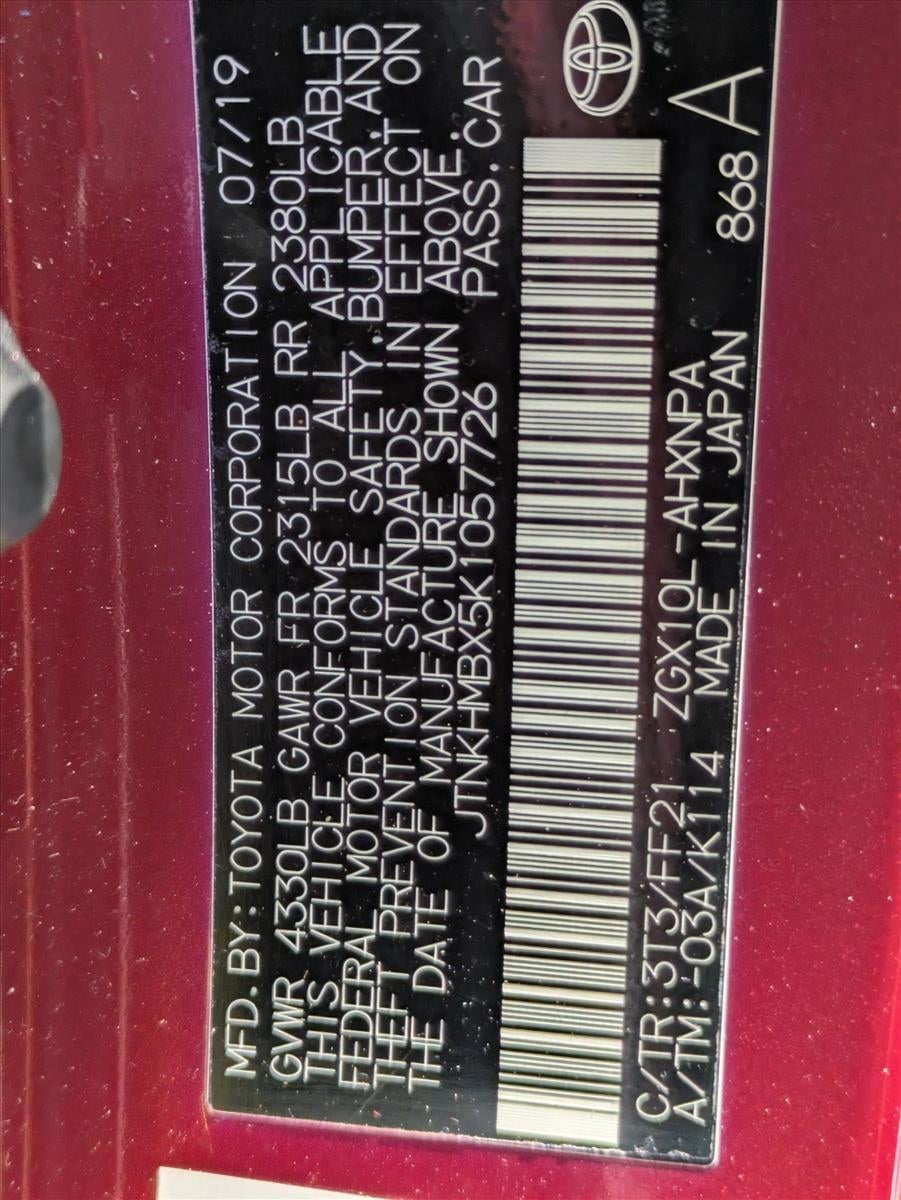 2019 Toyota C-HR XLE FWD (Natl)