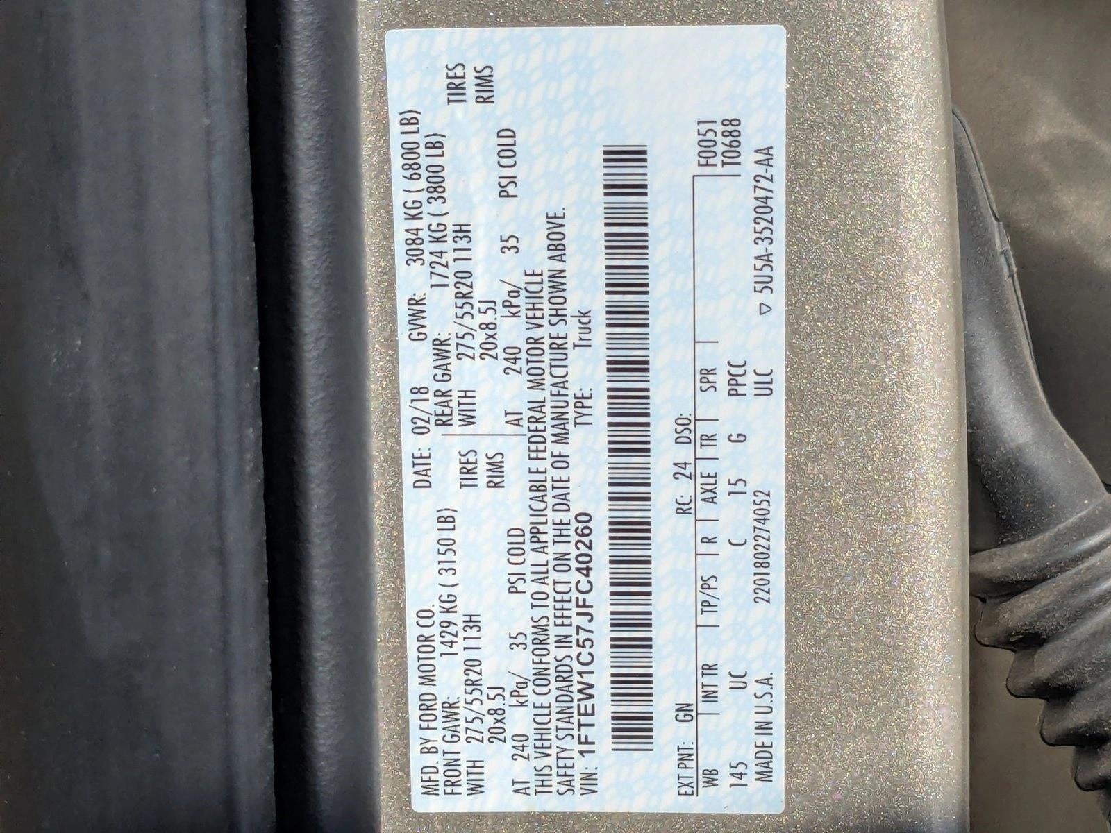 2018 Ford F-150 XLT 2WD SuperCrew 5.5' Box