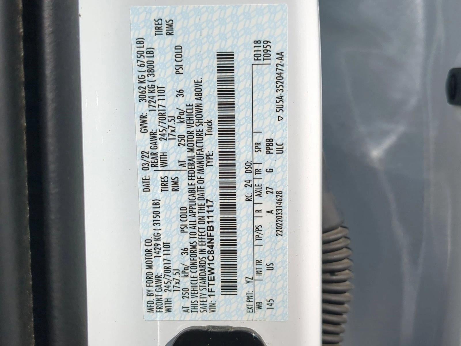 2022 Ford F-150 XLT 2WD SuperCrew 5.5' Box