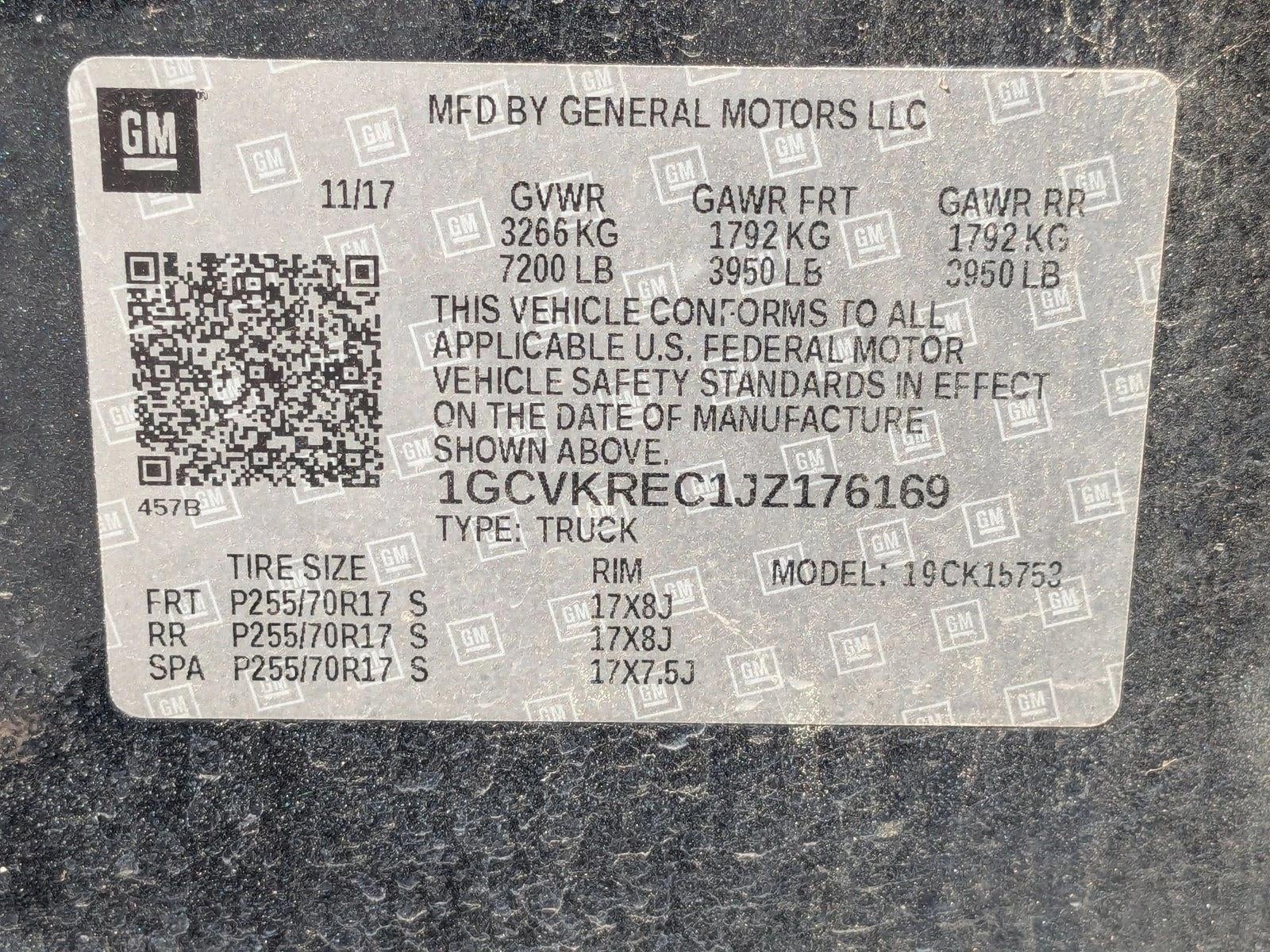 2018 Chevrolet Silverado 1500 Double Cab Standard Box 4-Wheel Drive LT