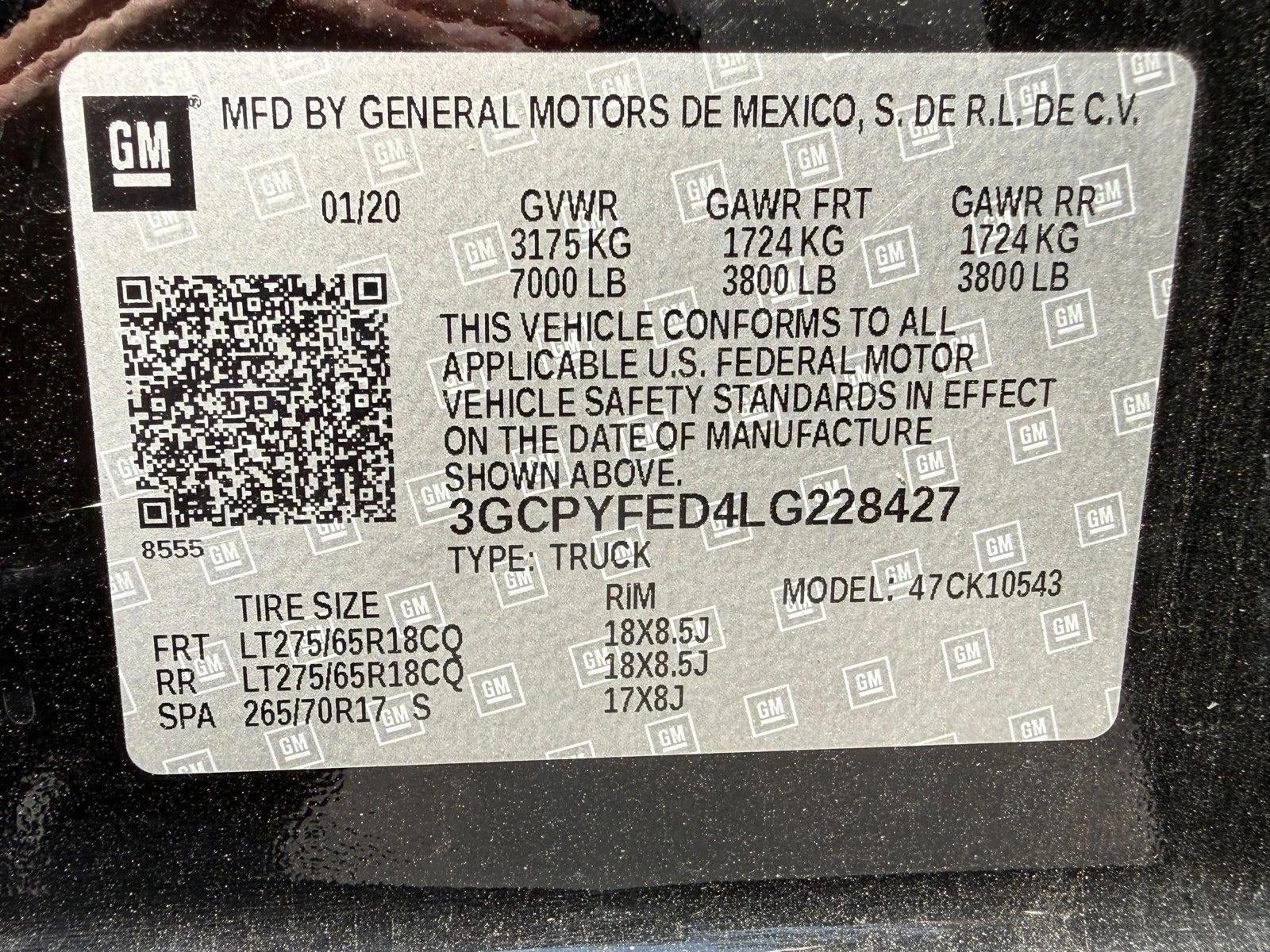 2020 Chevrolet Silverado 1500 Crew Cab Short Box 4-Wheel Drive LT Trail Boss