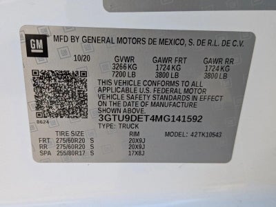 2021 GMC Sierra 1500 Crew Cab Short Box 4-Wheel Drive SLT