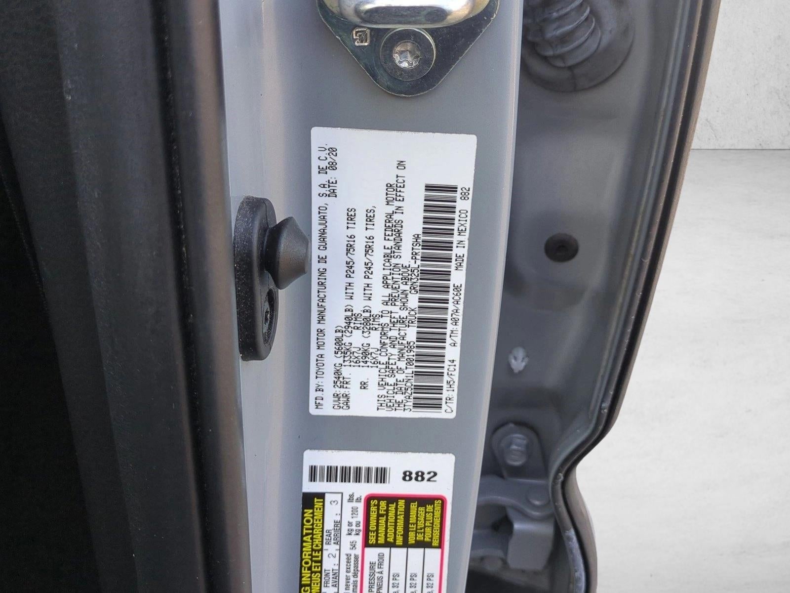 2020 Toyota Tacoma 2WD 2WD SR5 Double Cab 5' Bed V6 AT (GS)