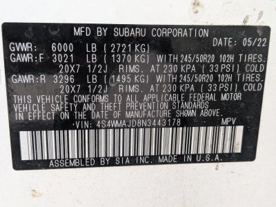 2022 Subaru Ascent Onyx Edition 7-Passenger